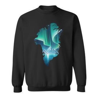 グリーンランド オーロラ ヌーク 北極 オーロラ シーン バケーション スウェットシャツ - Kawaiitshirt