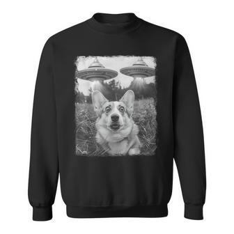 コーギー犬 Ufo エイリアン 地球外自撮り スウェットシャツ - Kawaiitshirt