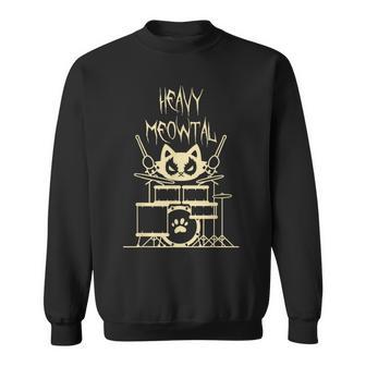 ゴスサタン ネコ コンサート フェス ブラック ヘヴィデスメタル スウェットシャツ - Kawaiitshirt