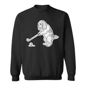 ゴルフ キャバリア グッズ おもしろ 犬 面白い 笑える 和風 スウェットシャツ - Kawaiitshirt