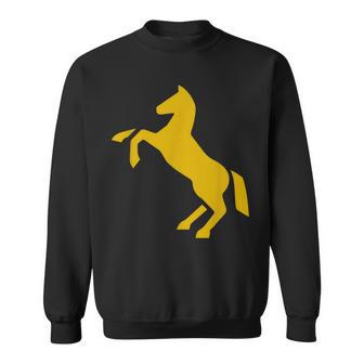 ゴールデンホースデザイン ファニーtシャツ かわいいスタリオン ゴールドギフト スウェットシャツ - Kawaiitshirt