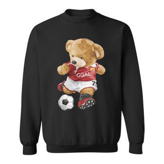 サッカーをするかわいいテディベア。 スウェットシャツ - Kawaiitshirt