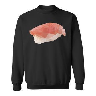 サーモン握り ローポリお寿司 鮭 レトロディザイン スウェットシャツ - Kawaiitshirt