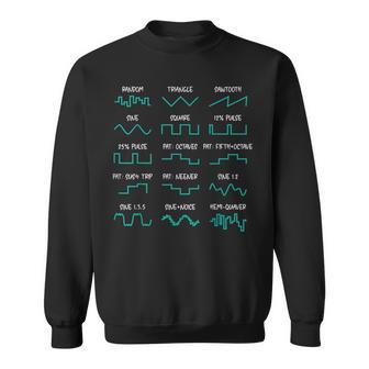 シンセサイザー ウェーブフォーム 電子音楽プロデューサー シンセス スウェットシャツ - Kawaiitshirt