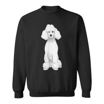 ホワイト スタンダード プードル ドッグ スウェットシャツ - Kawaiitshirt
