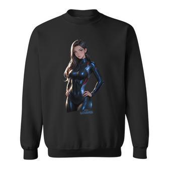 セクシー アニメ レース ガール 長袖tシャツ スウェットシャツ - Kawaiitshirt