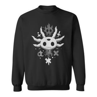 ダークオカルト アホロートル ゴシック クロス グランジ イラスト スウェットシャツ - Kawaiitshirt