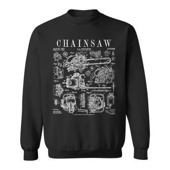 チェーンソー 木こり アーボリスト 木工士 ヴィンテージ 特許プリント スウェットシャツ - Kawaiitshirt