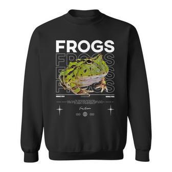 ツノガエル ストリートウェア カエル飼育員 スウェットシャツ - Kawaiitshirt