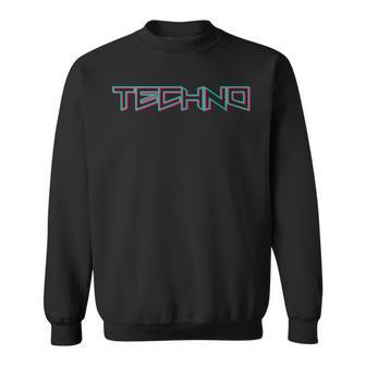 テクノ音楽ミニマリストデザイン Edm Festival Techno Clothing スウェットシャツ - Kawaiitshirt