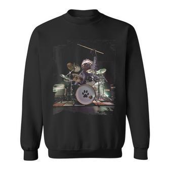 ナマケモノドラマー ドラム おもしろ スウェットシャツ - Kawaiitshirt