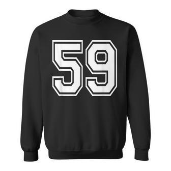 ナンバー59 59歳の誕生日ギフト選手チーム番号入りジャージ スウェットシャツ - Kawaiitshirt