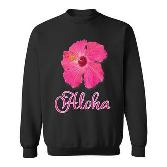 ハイビスカス Aloha アロハ《赤》（ハワイ・南国・フラダンス）夏 かわいい スウェットシャツ - Kawaiitshirt
