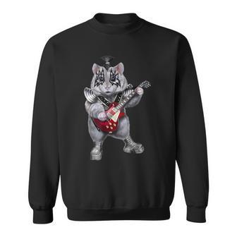 ハムスター ロックスター 動物 ギター スウェットシャツ - Kawaiitshirt