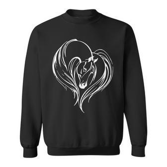 ハート形の馬 スウェットシャツ - Kawaiitshirt
