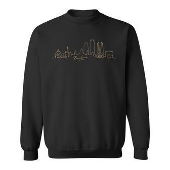 バルセロナ、スペイン エレガントなトラベルラインアートデザイン。 スウェットシャツ - Kawaiitshirt