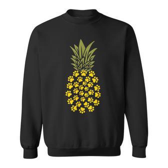 パイナップル猫の肉球プリント スウェットシャツ - Kawaiitshirt
