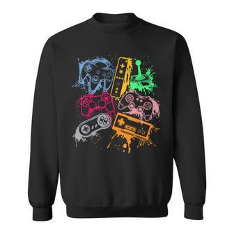 ビデオゲームコンソール コントローラー レトロ 80年代 90年代 アーケードゲーマー スウェットシャツ - Kawaiitshirt