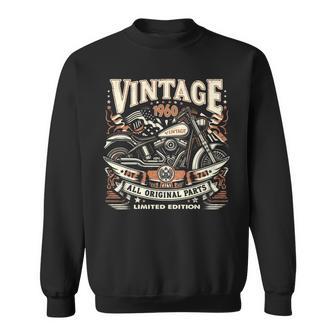 ビンテージ 1960 1960年生まれ 64歳の誕生日 バイクバイカー 長袖tシャツ スウェットシャツ - Kawaiitshirt
