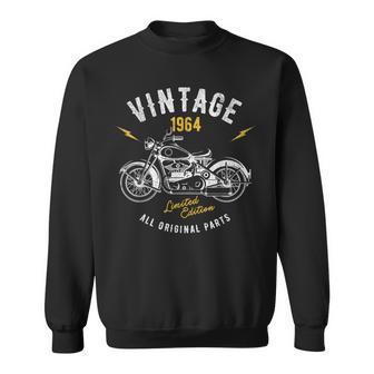 ビンテージ 1964 モーターサイクル バイカー 60歳の誕生日 スウェットシャツ - Kawaiitshirt