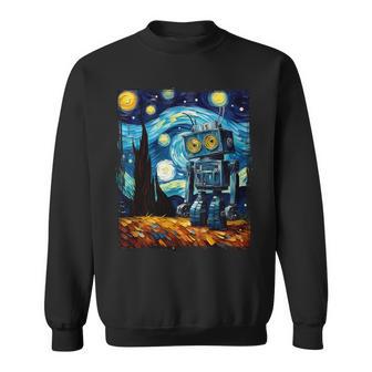 ビンテージロボットアート ゴッホ おもちゃ ロボットビルダー ロボティクス 長袖tシャツ スウェットシャツ - Kawaiitshirt