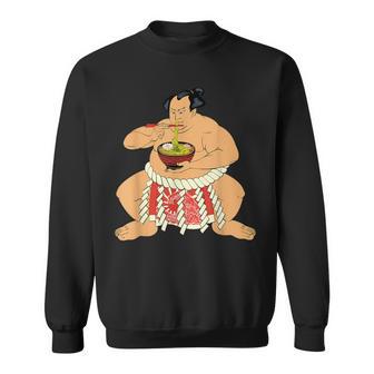 ビンテージ相撲力士 Eat ラーメン ヌードル アニメ 日本語 スウェットシャツ - Kawaiitshirt