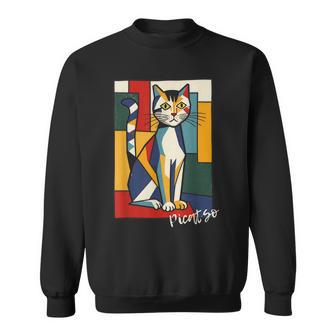 ピカソ猫 – ヴィンテージキュビズムアート風デザイン スウェットシャツ - Kawaiitshirt