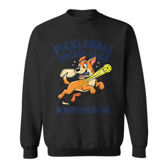 ピックルボール ソーシャル クラブ マティーニ ディンク 漫画 犬 スウェットシャツ - Kawaiitshirt