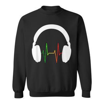 ファニー ラスタ ギフト メンズ レディース クール ラスタカラー ヘッドホン スウェットシャツ - Kawaiitshirt