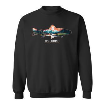 フライフィッシングトラウト スウェットシャツ - Kawaiitshirt