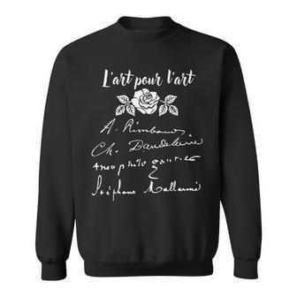 フランスの詩人の署名 リンボー ゴーティエ マラルメ ボードレール スウェットシャツ - Kawaiitshirt