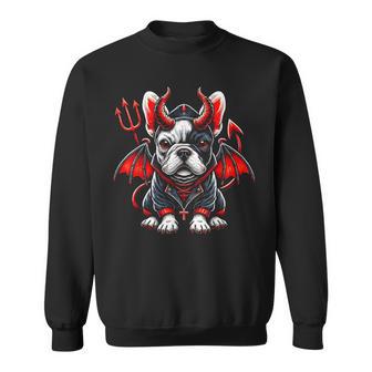 フレンチブルドッグ 悪魔 ハロウィン 鬼 コスチューム 地獄 サタン スウェットシャツ - Kawaiitshirt