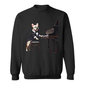 フレンチブルドッグ シャツ 音楽愛好家 ピアノ奏者 ピアニスト 犬 スウェットシャツ - Kawaiitshirt