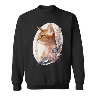 フローラル アビシニアンキャット 日本桜猫 犬種 スウェットシャツ - Kawaiitshirt