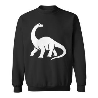 ブラキオサウルス ミニマリスト 恐竜 黒と白 スウェットシャツ - Kawaiitshirt