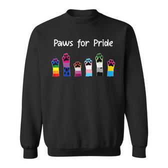 プライド猫好きのための足 Lgbt意識プライド月間 スウェットシャツ - Kawaiitshirt