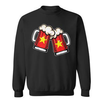 ベトナム国旗ビールジョッキ クールなベトナムビール スウェットシャツ - Kawaiitshirt