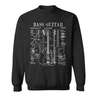 ベースプレーヤー ベーシスト 楽器 ミュージシャン ヴィンテージ 特許 スウェットシャツ - Kawaiitshirt