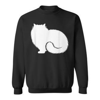 ペルシャ猫のふわふわした座り姿 Persian Cat Fluffyittingilhouette スウェットシャツ - Kawaiitshirt