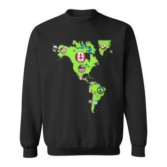 ポーランドボール北米と南米大陸 スウェットシャツ - Kawaiitshirt