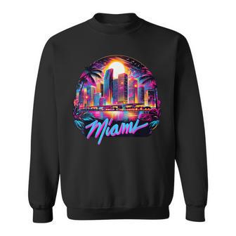 マイアミ シティ メンズ フロリダ 鮮やかな カラフル お土産 マイアミ スウェットシャツ - Kawaiitshirt