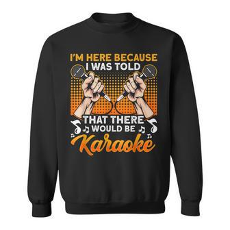 マイク カラオケ 歌い手 歌う 音楽 おもしろ カラオケ スウェットシャツ - Kawaiitshirt