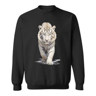マジェスティックアルビノタイガー ホワイトタイガー 野生動物 タイガーデザイン スウェットシャツ - Kawaiitshirt