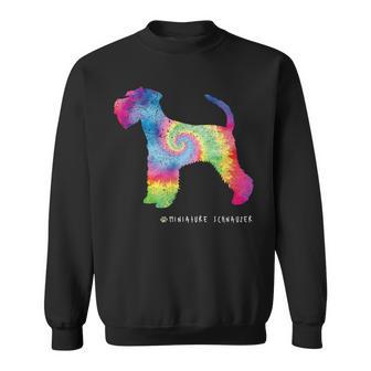 ミニチュアシュナウザー かわいい子犬 ペット 犬の飼い主 ヒッピー タイダイ スウェットシャツ - Kawaiitshirt