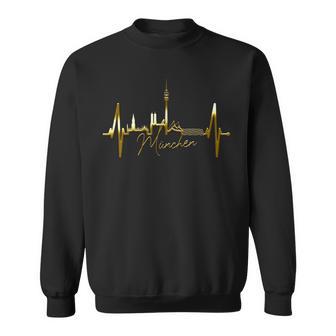 ミュンヘン・スカイライン ハートビート I Love Munich München スウェットシャツ - Kawaiitshirt