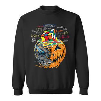 メルティングキューブ 面白い ルービック ルビックス ルービックス プレイヤー キューブ ハロウィン スウェットシャツ - Kawaiitshirt