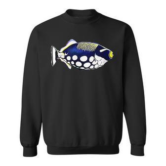 モンガラカワハギ塩水リーフアクアリウム水槽 スウェットシャツ - Kawaiitshirt