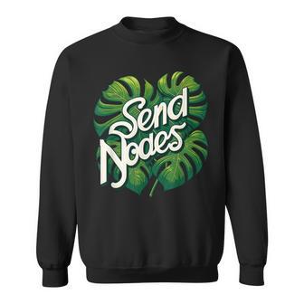 モンステラノード植物愛好家アルボ植物感謝の日を送る スウェットシャツ - Kawaiitshirt