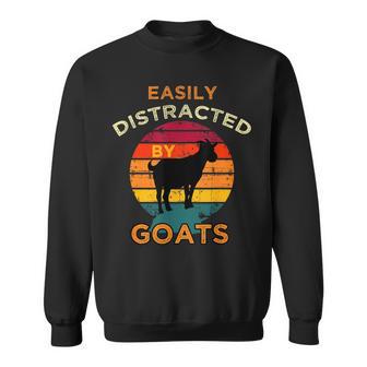 ヤギに簡単に気を取られるヤギ農場 スウェットシャツ - Kawaiitshirt