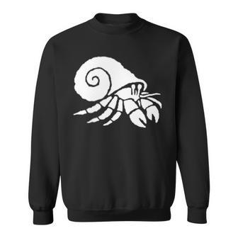 ヤドカリ ミニマリスト 白黒 スウェットシャツ - Kawaiitshirt